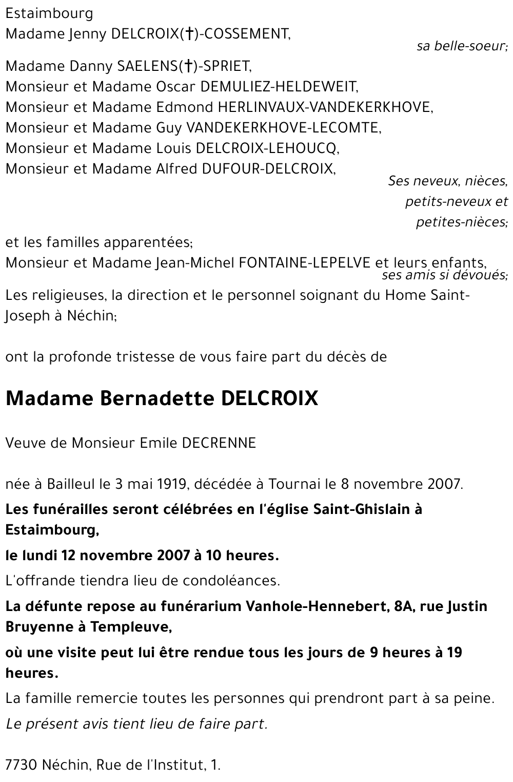 Bernadette DELCROIX