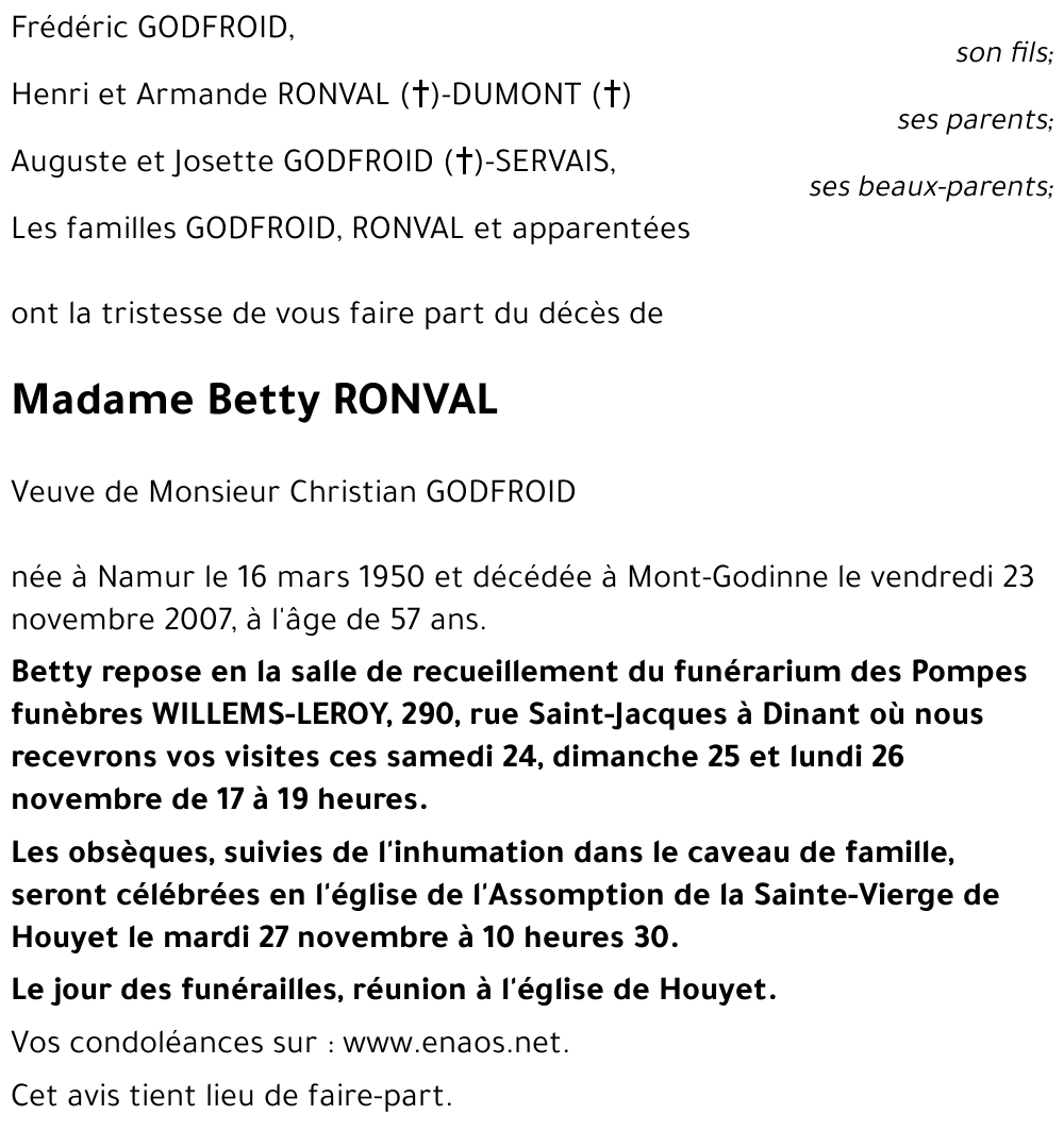 Betty RONVAL