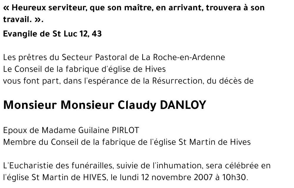 Claudy DANLOY