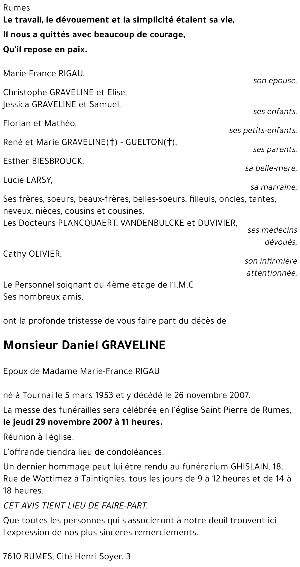 Daniel GRAVELINE