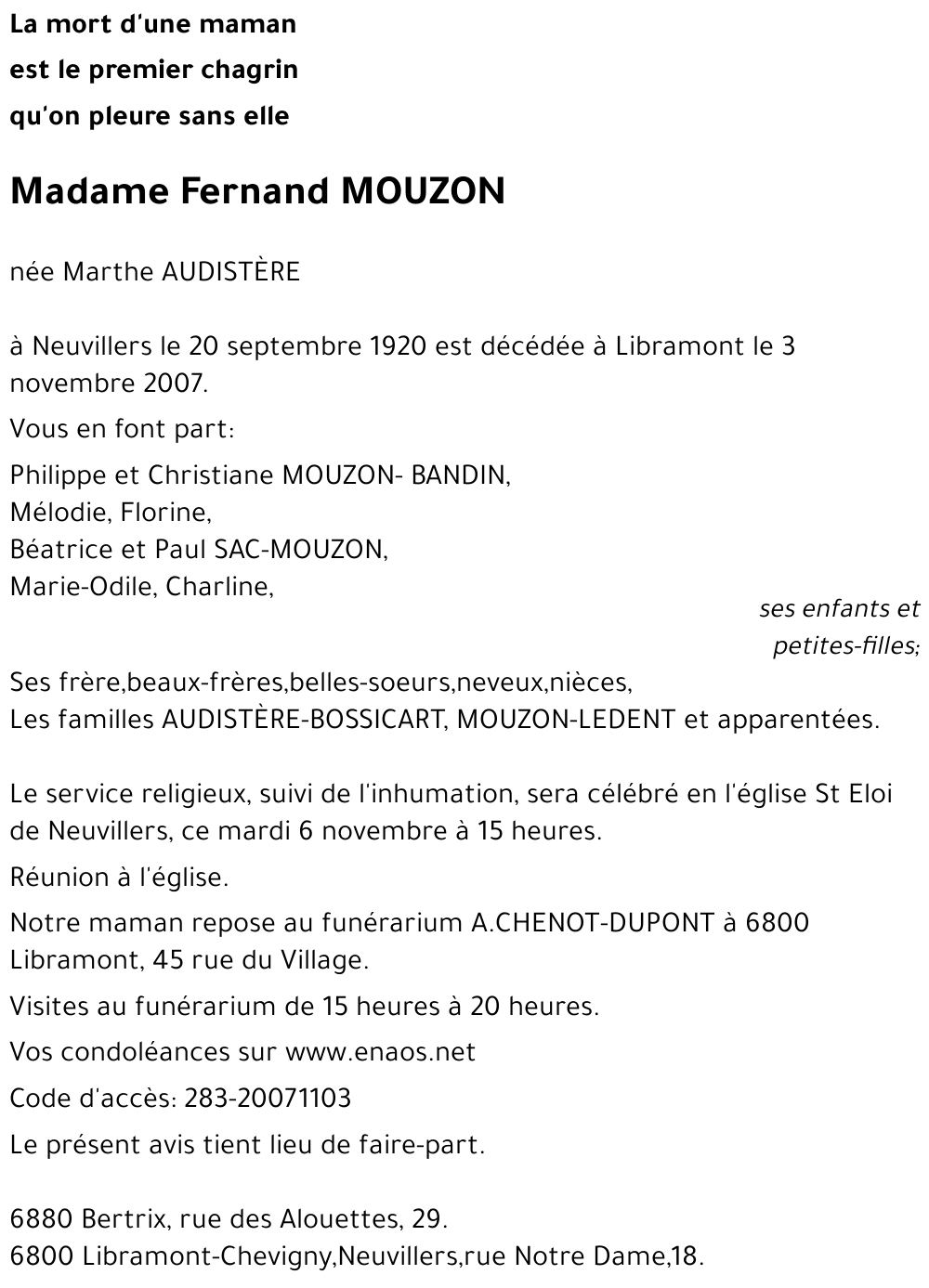 Fernand MOUZON