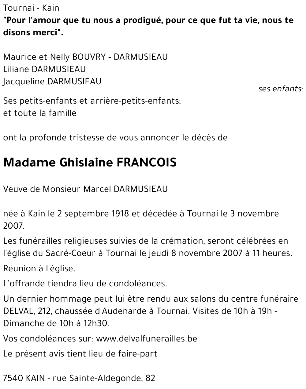 Ghislaine FRANCOIS