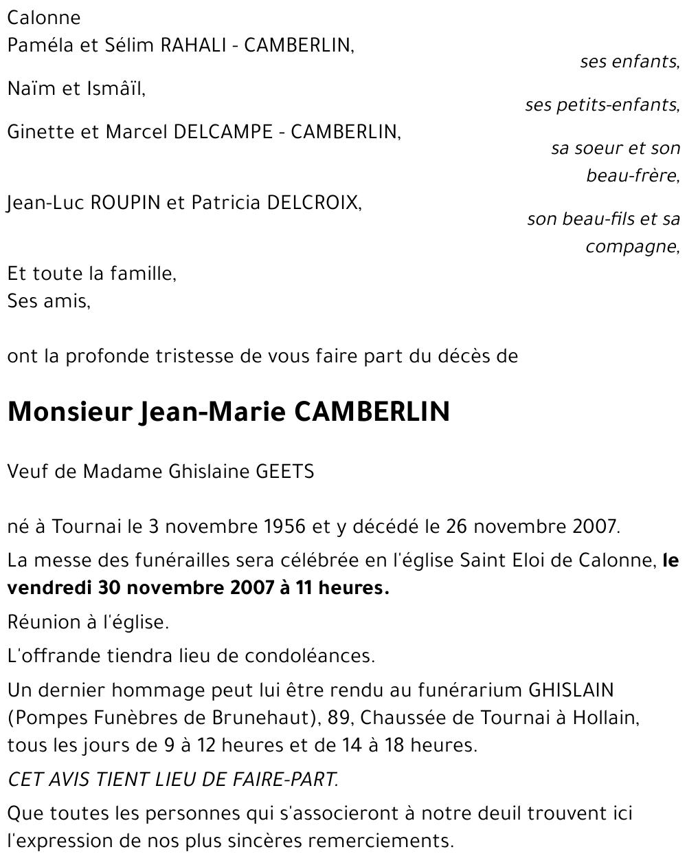 Jean-Marie CAMBERLIN