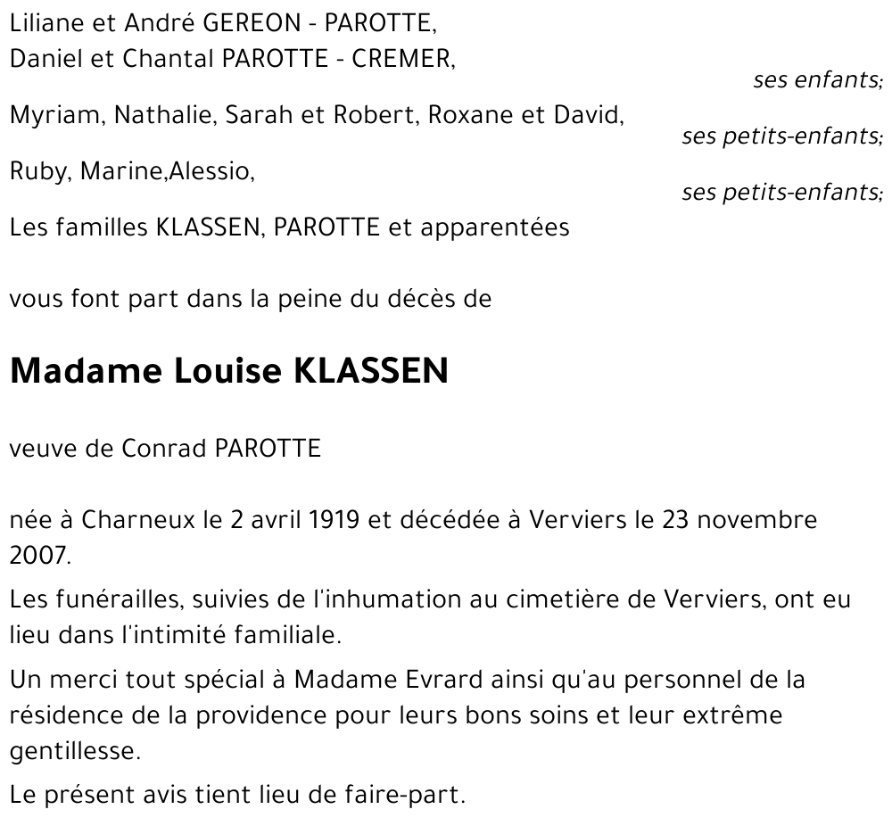 Louise KLASSEN