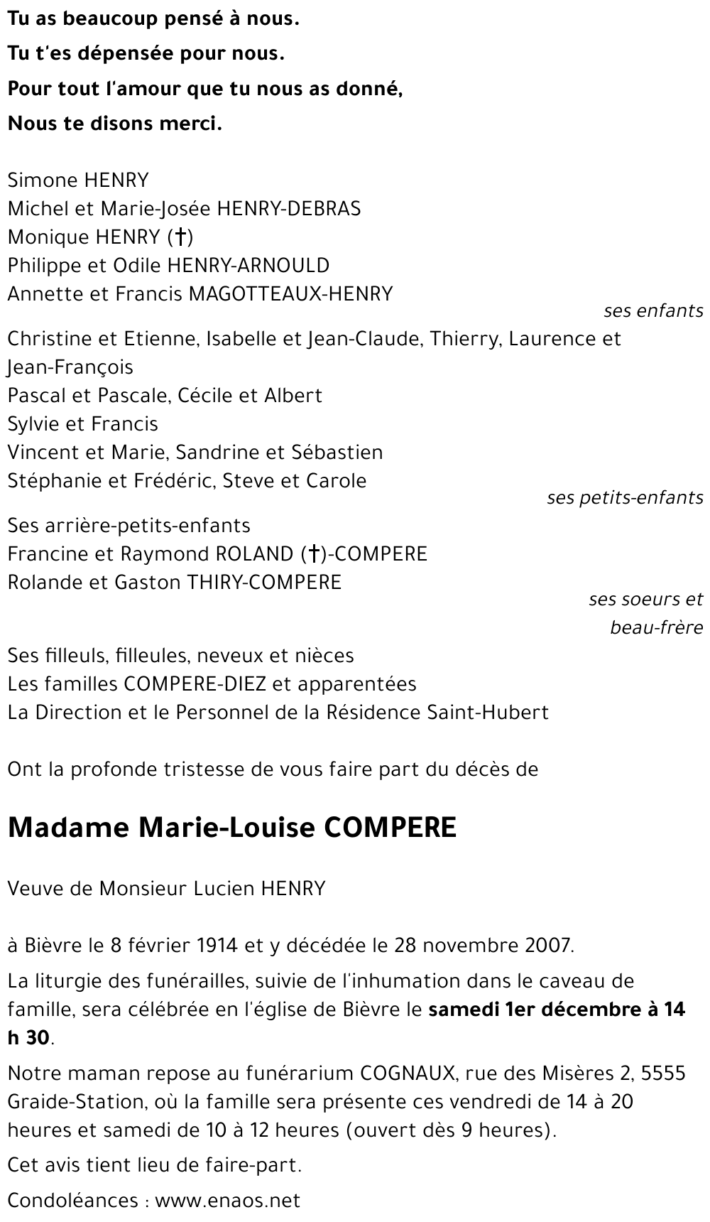 Marie-Louise COMPERE