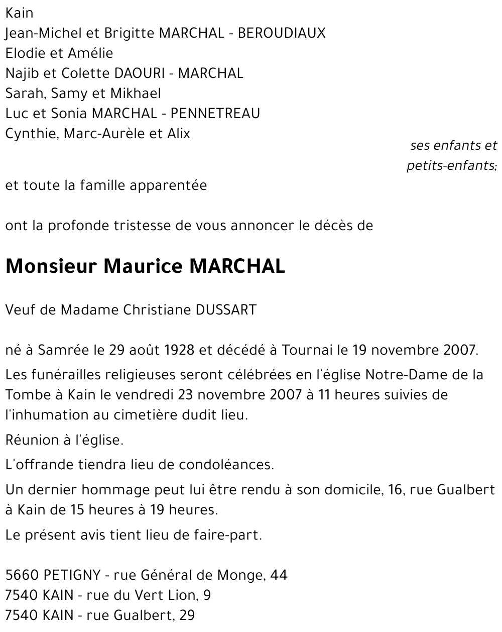 Maurice MARCHAL