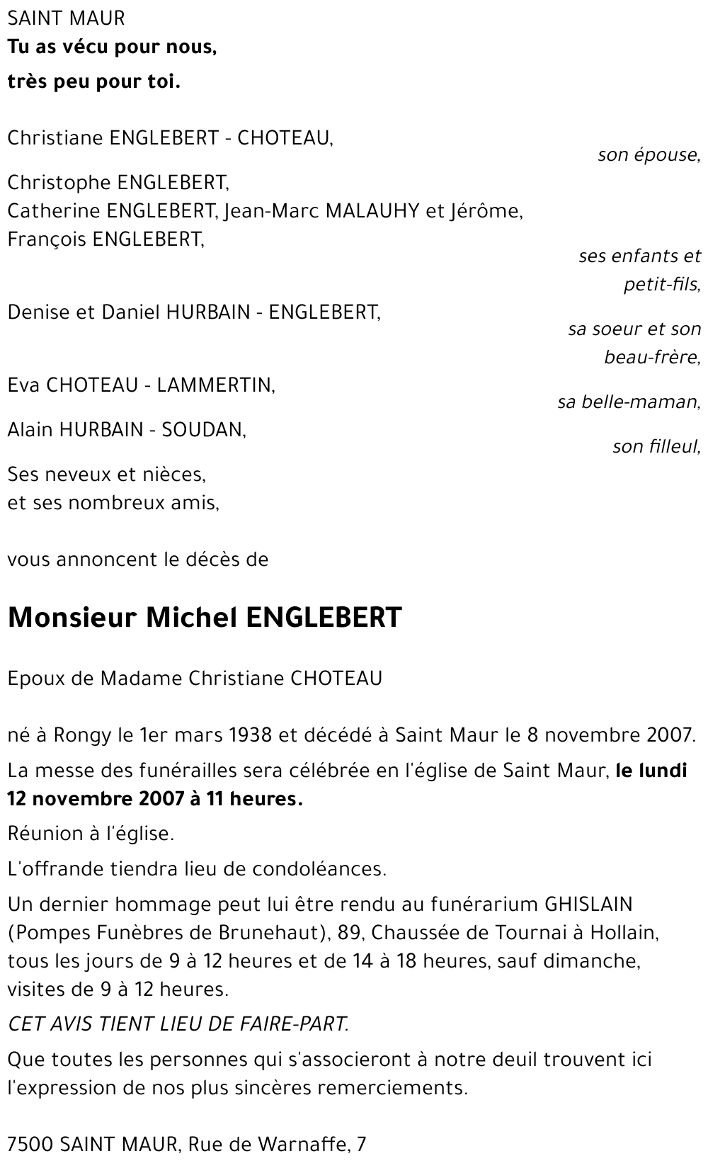 Michel ENGLEBERT