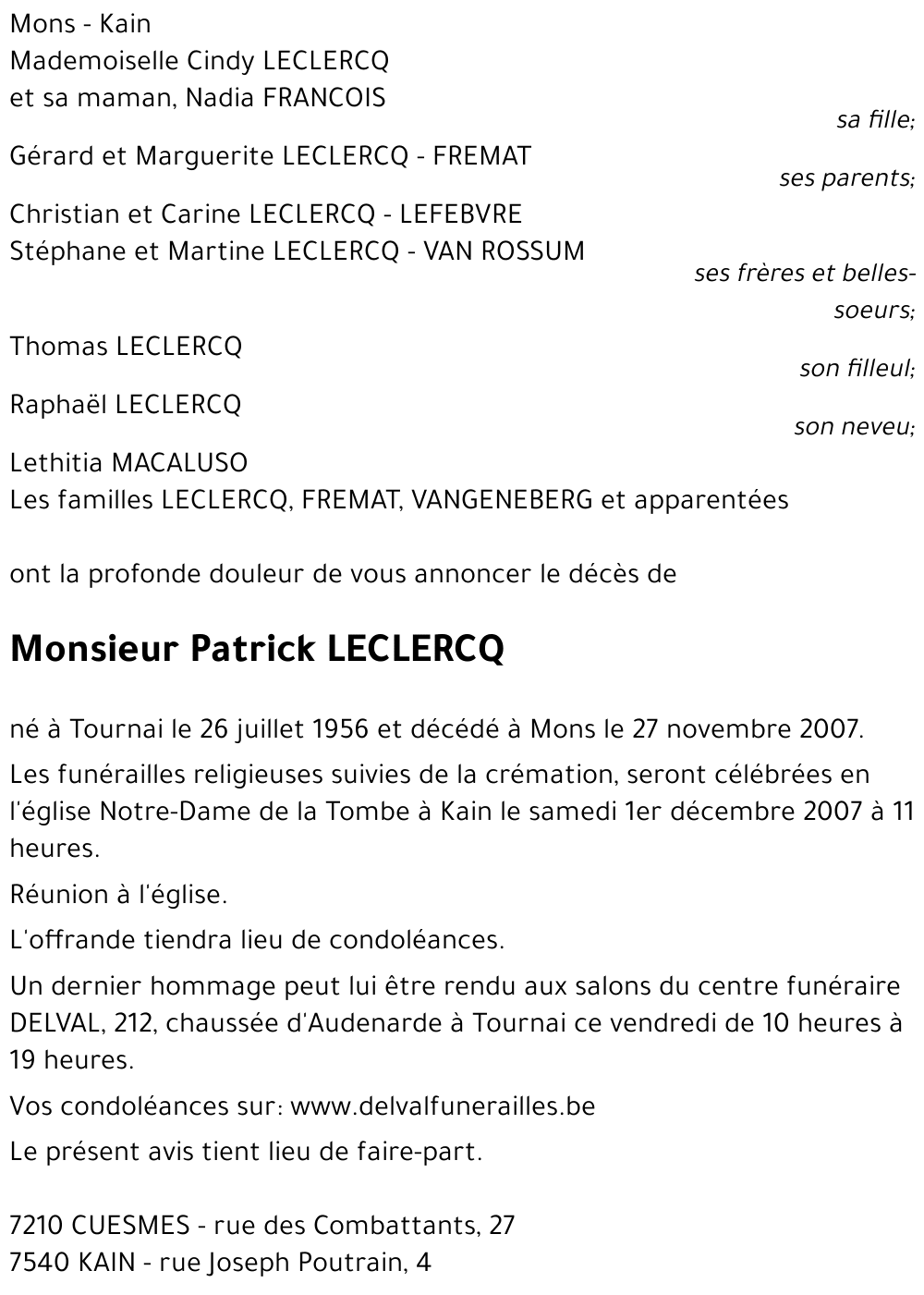 Patrick LECLERCQ