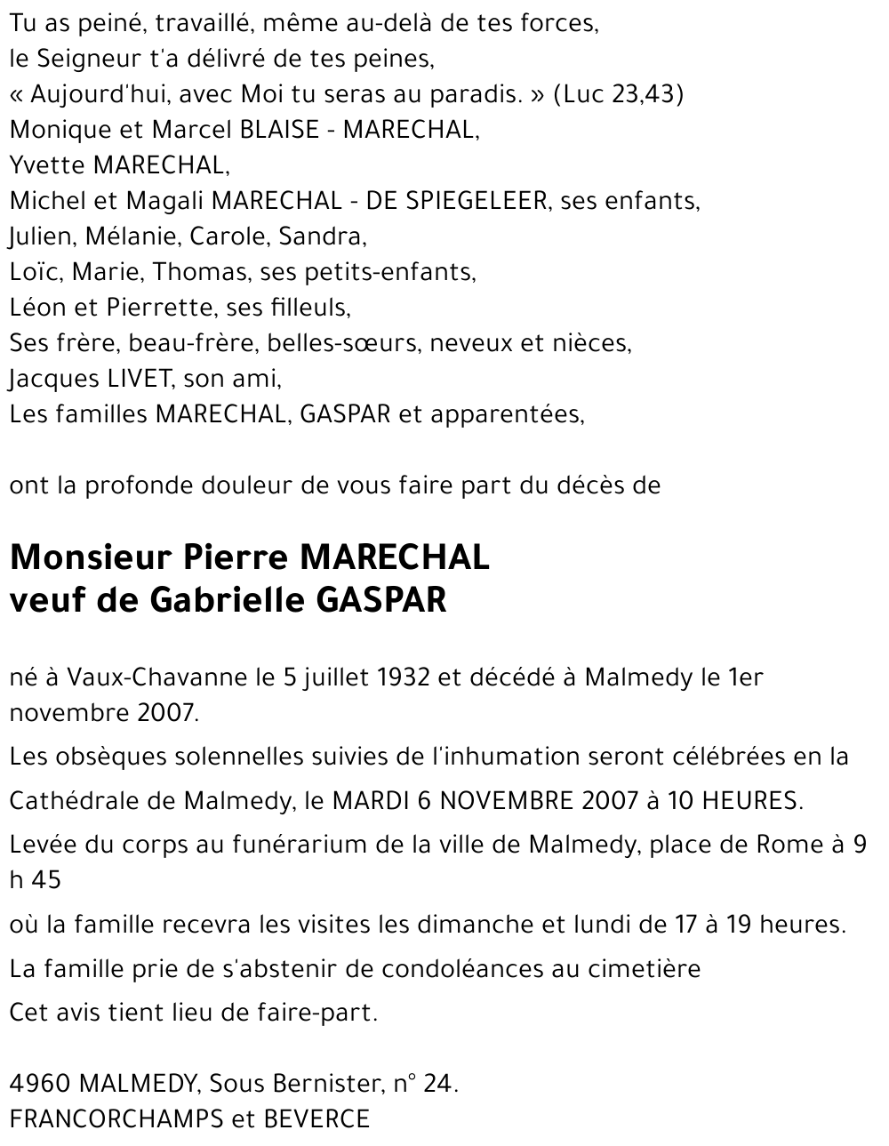 Pierre MARECHAL