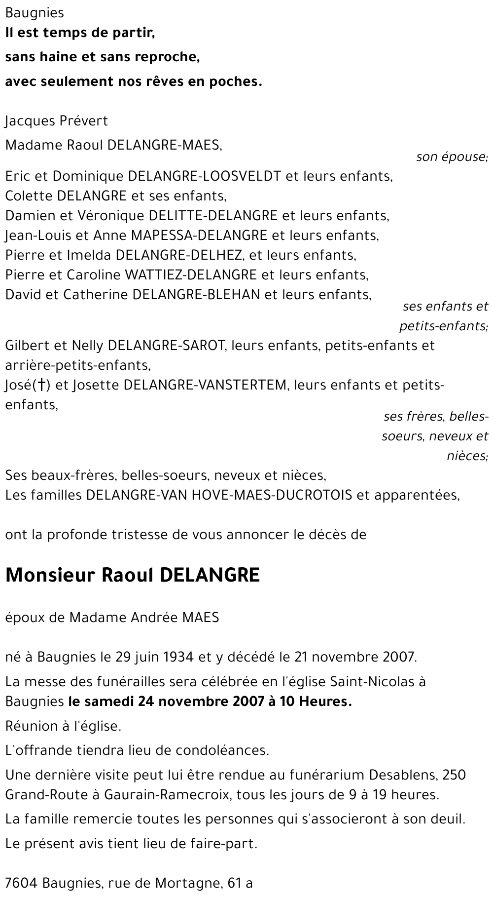 Raoul DELANGRE