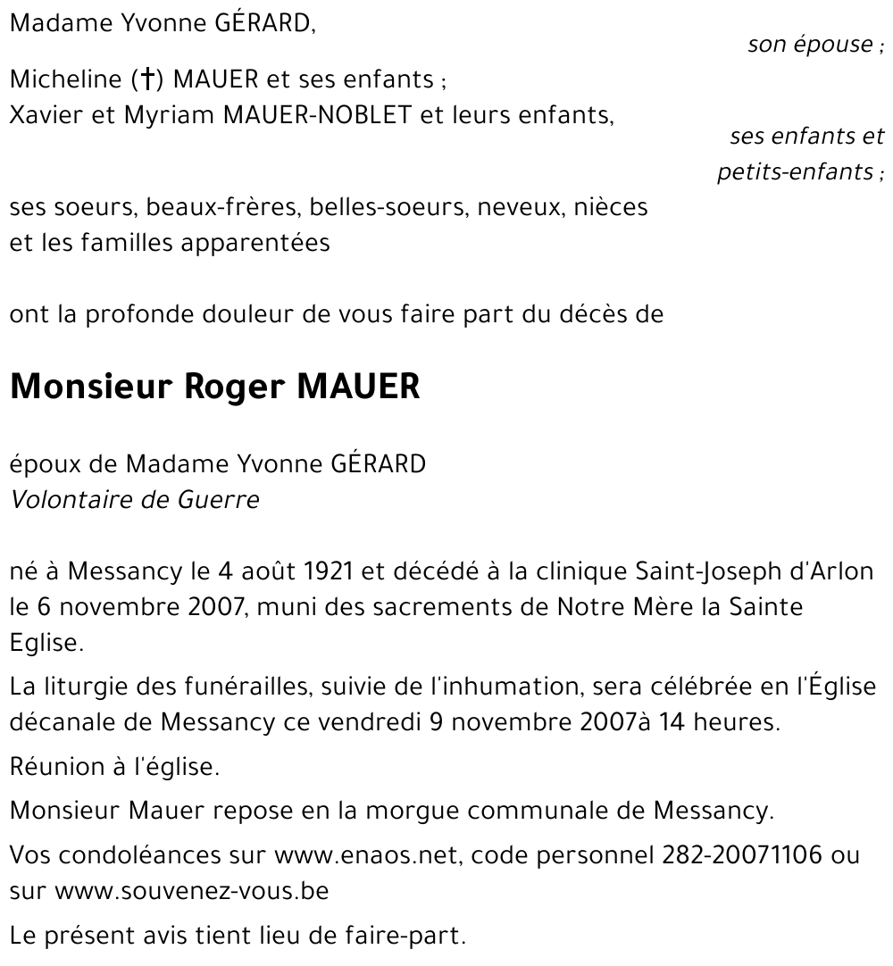 Roger MAUER