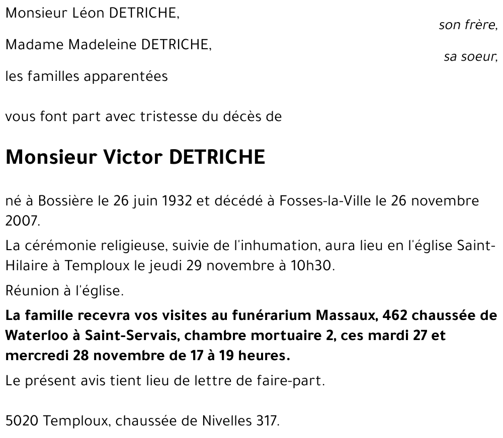 Victor DETRICHE