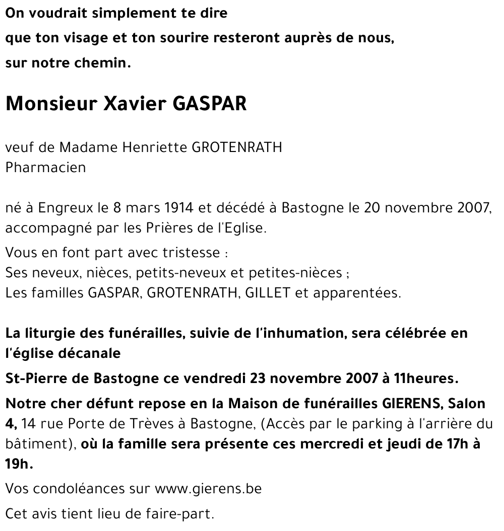 Xavier GASPAR