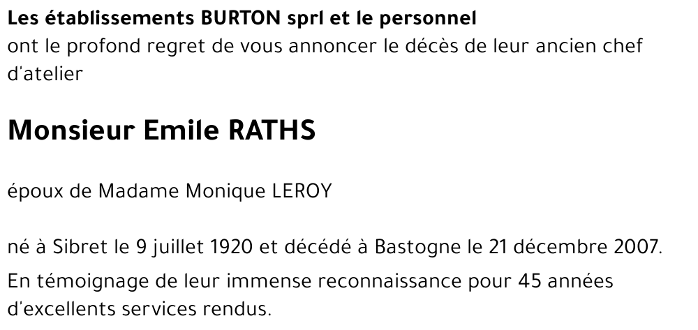 Emile RATHS