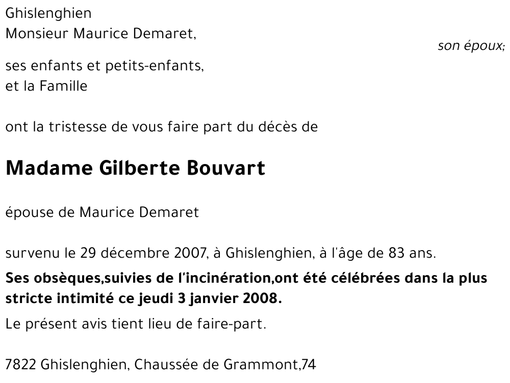 Gilberte Bouvart