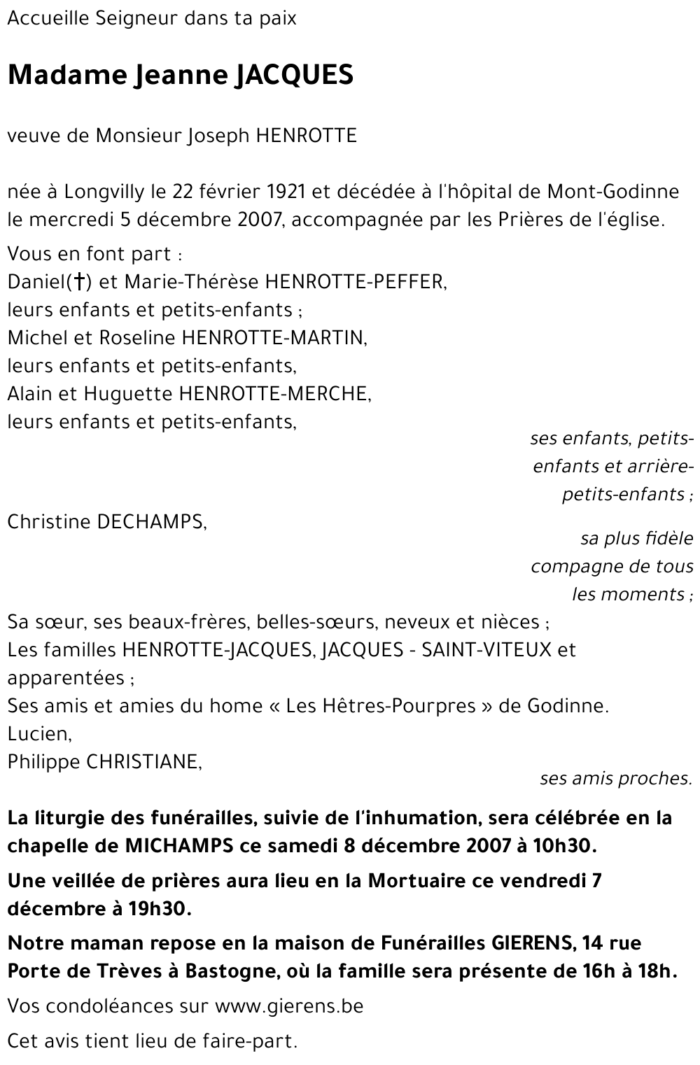 Jeanne JACQUES