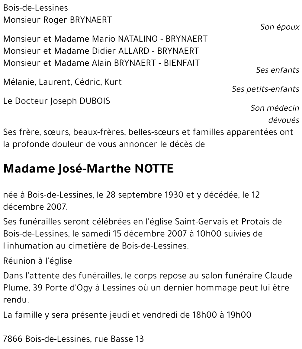José-Marthe NOTTE