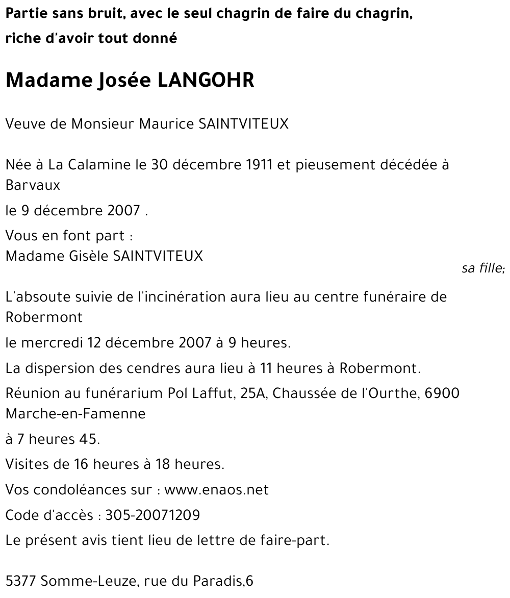 Josée LANGOHR