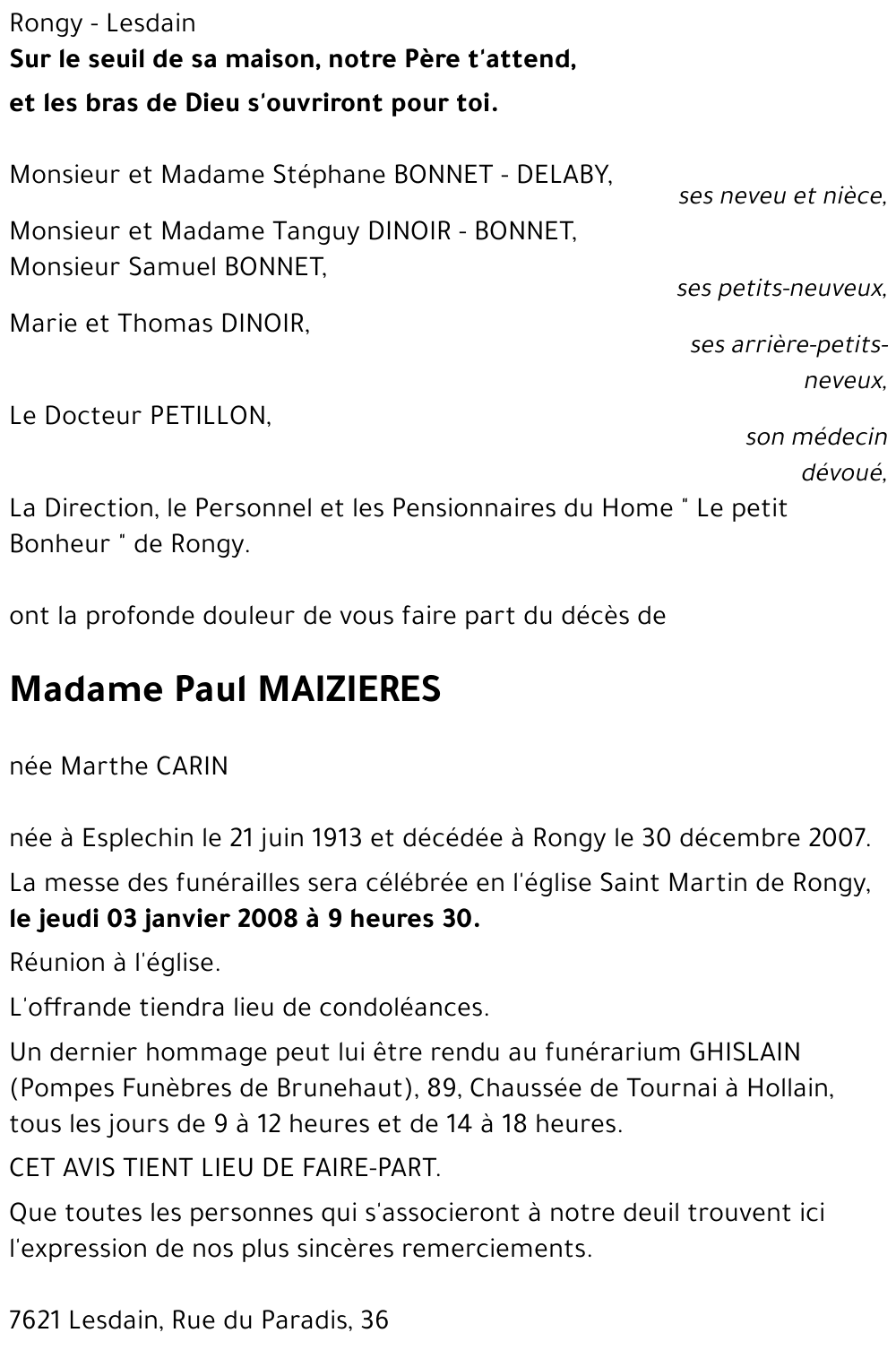 Marthe CARIN