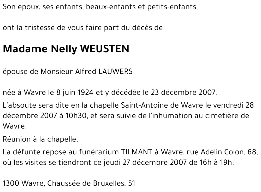 Nelly WEUSTEN