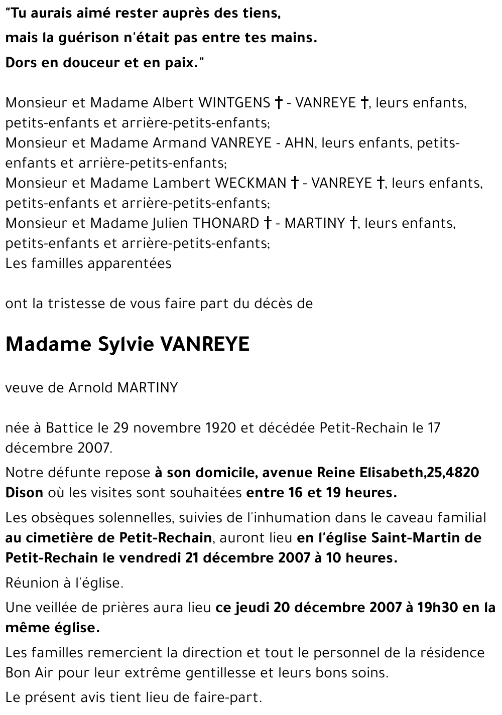 Sylvie VANREYE