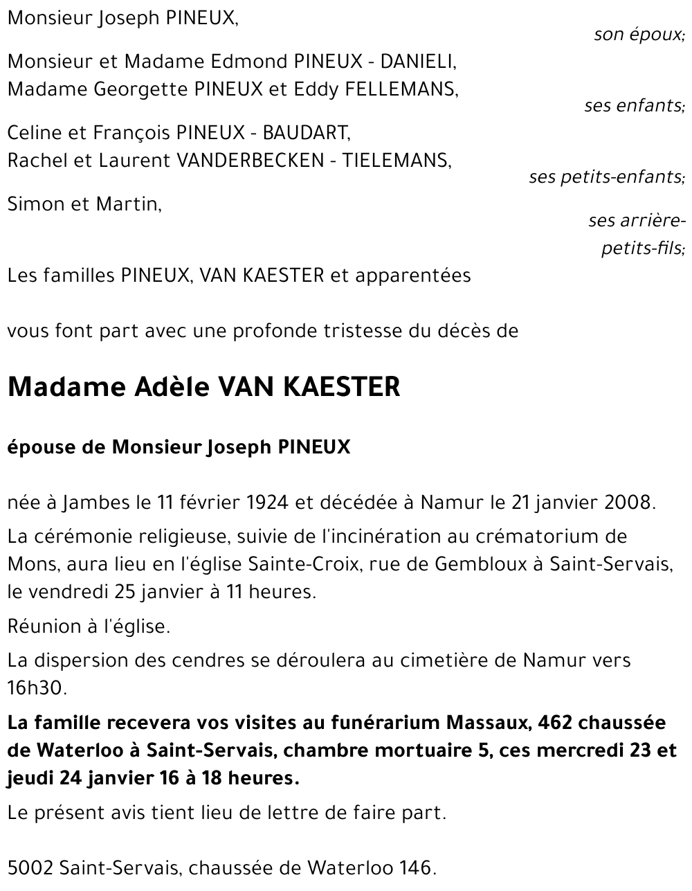 Adèle VAN KAESTER