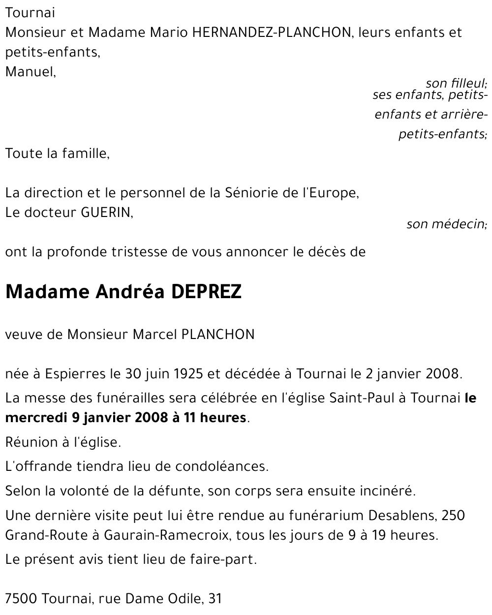 Andréa DEPREZ