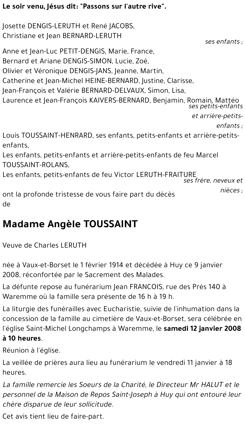 Angèle TOUSSAINT