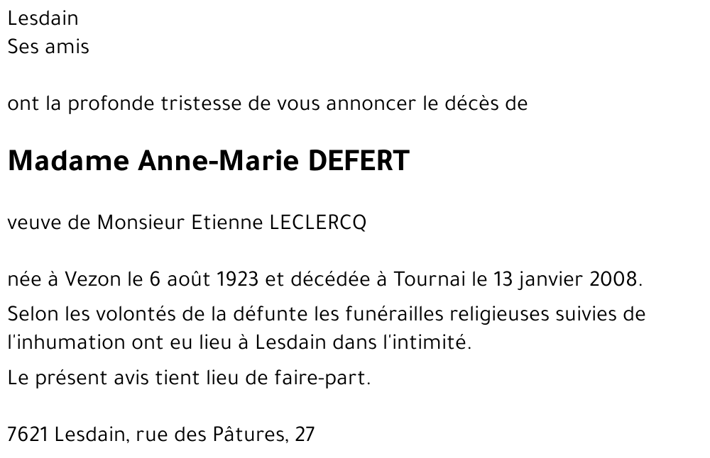 Anne-Marie DEFERT