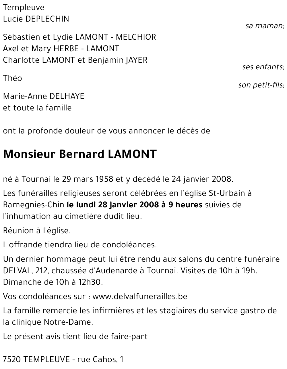 Bernard LAMONT