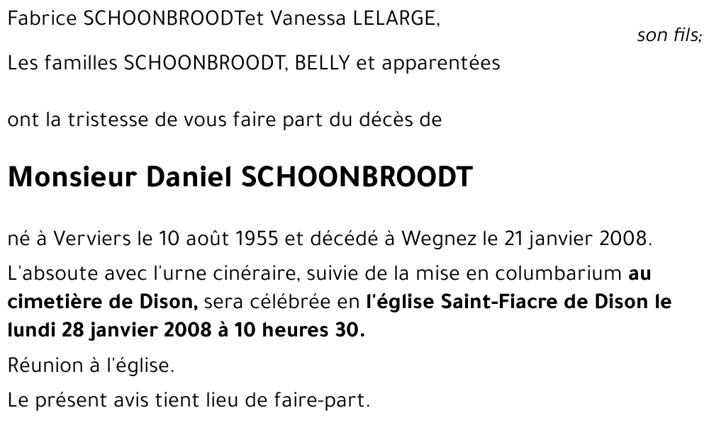 Daniel SCHOONBROODT