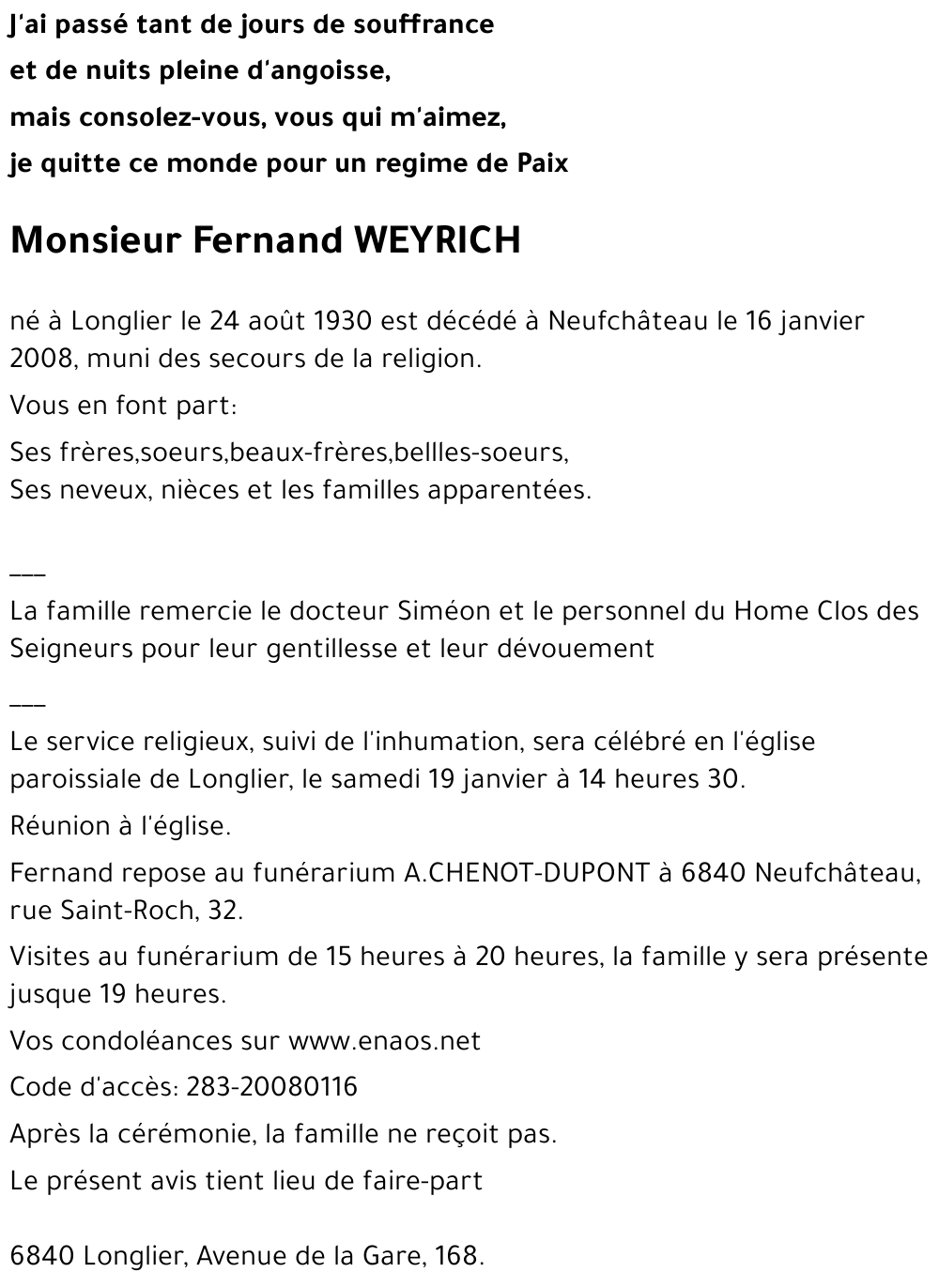 Fernand WEYRICH