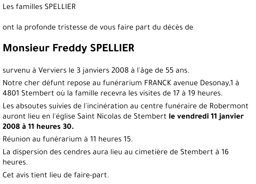Freddy SPELLIER