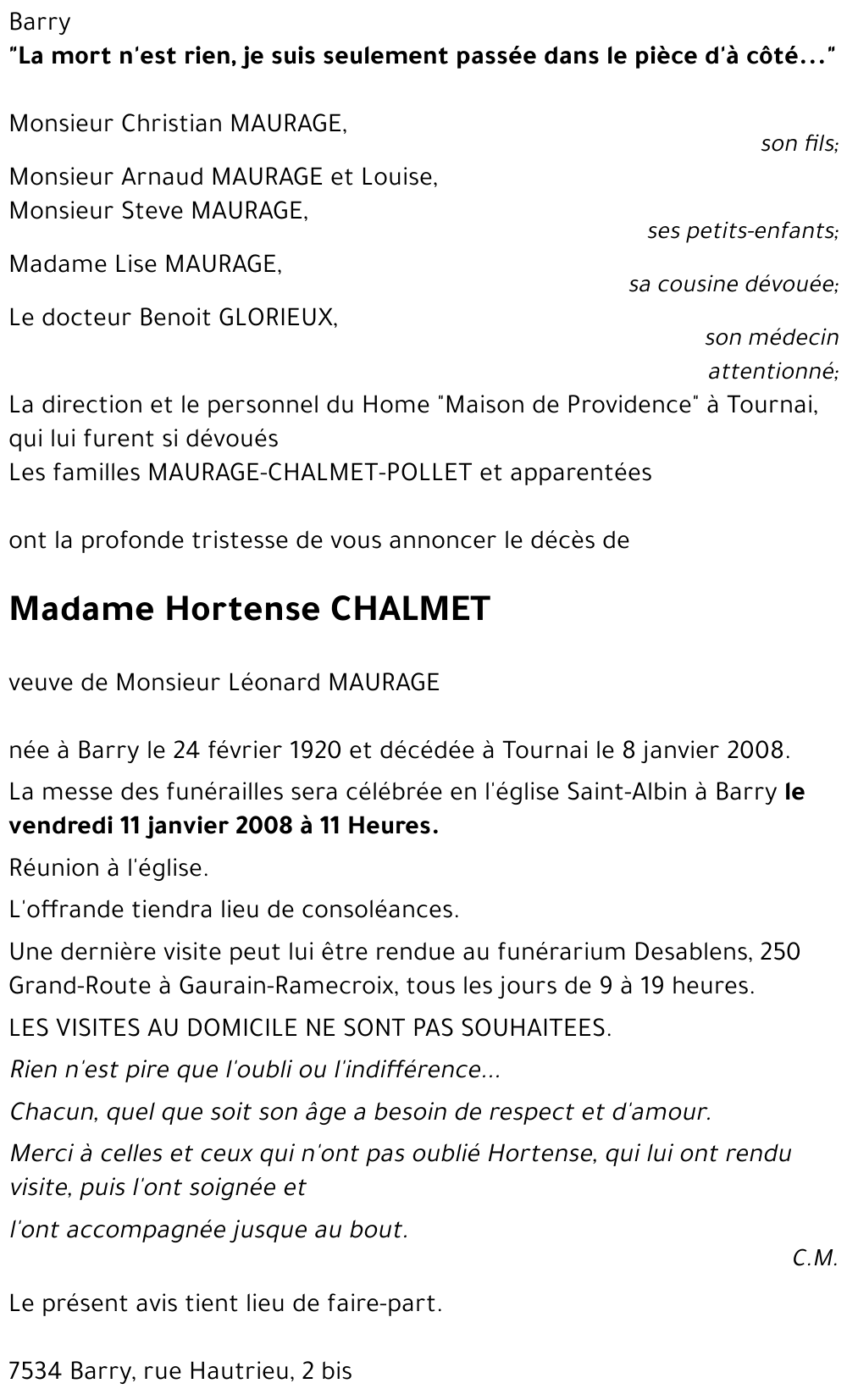 Hortense CHALMET