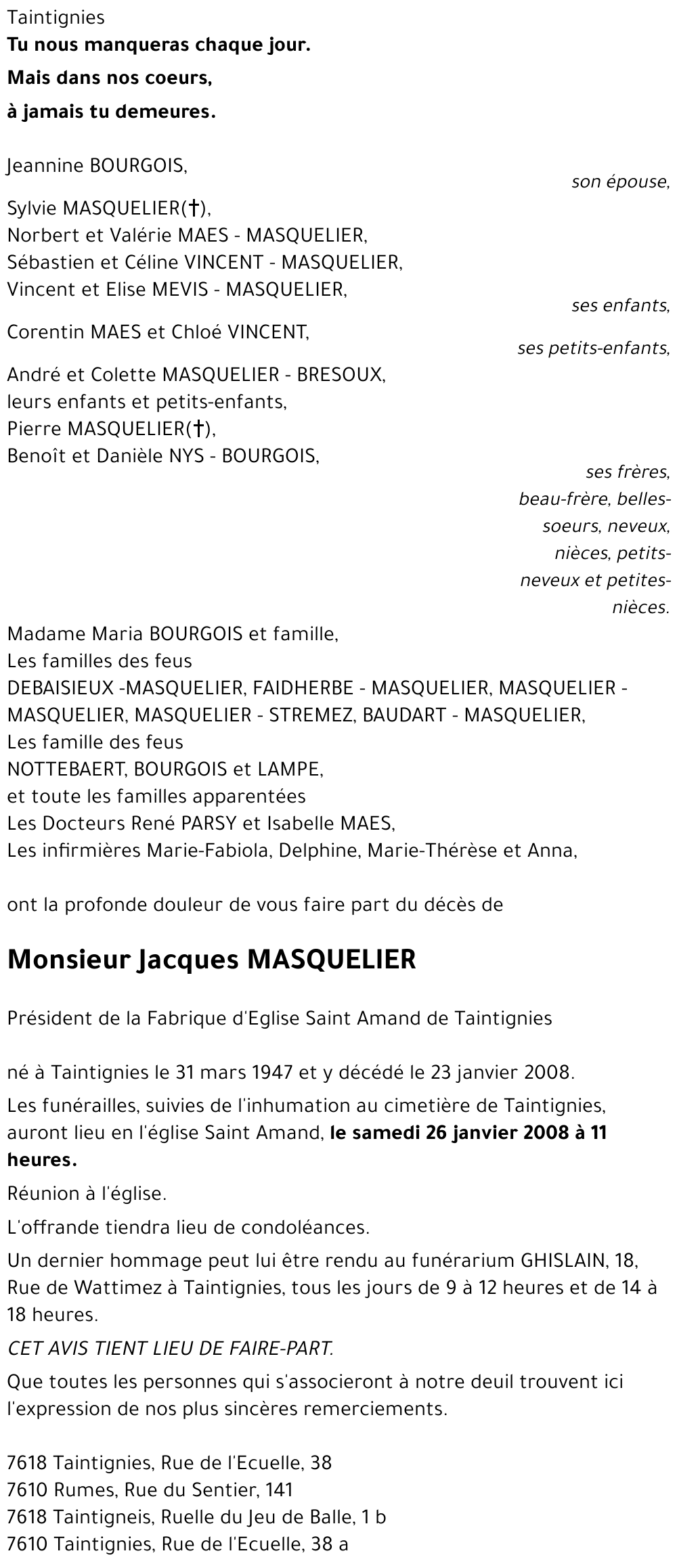 Jacques MASQUELIER