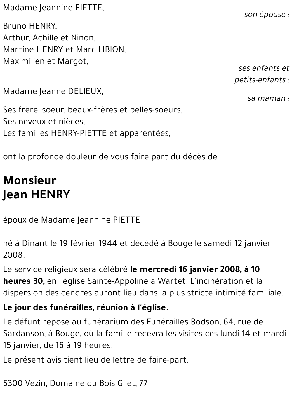 Jean HENRY