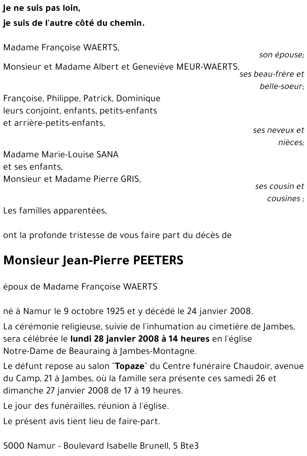 Jean-Pierre PEETERS