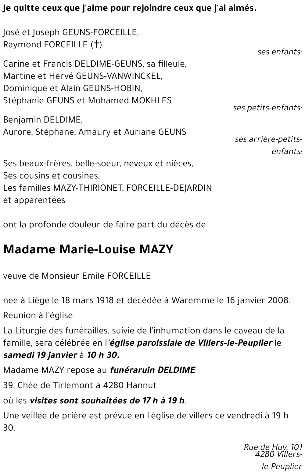 Marie-Louise MAZY