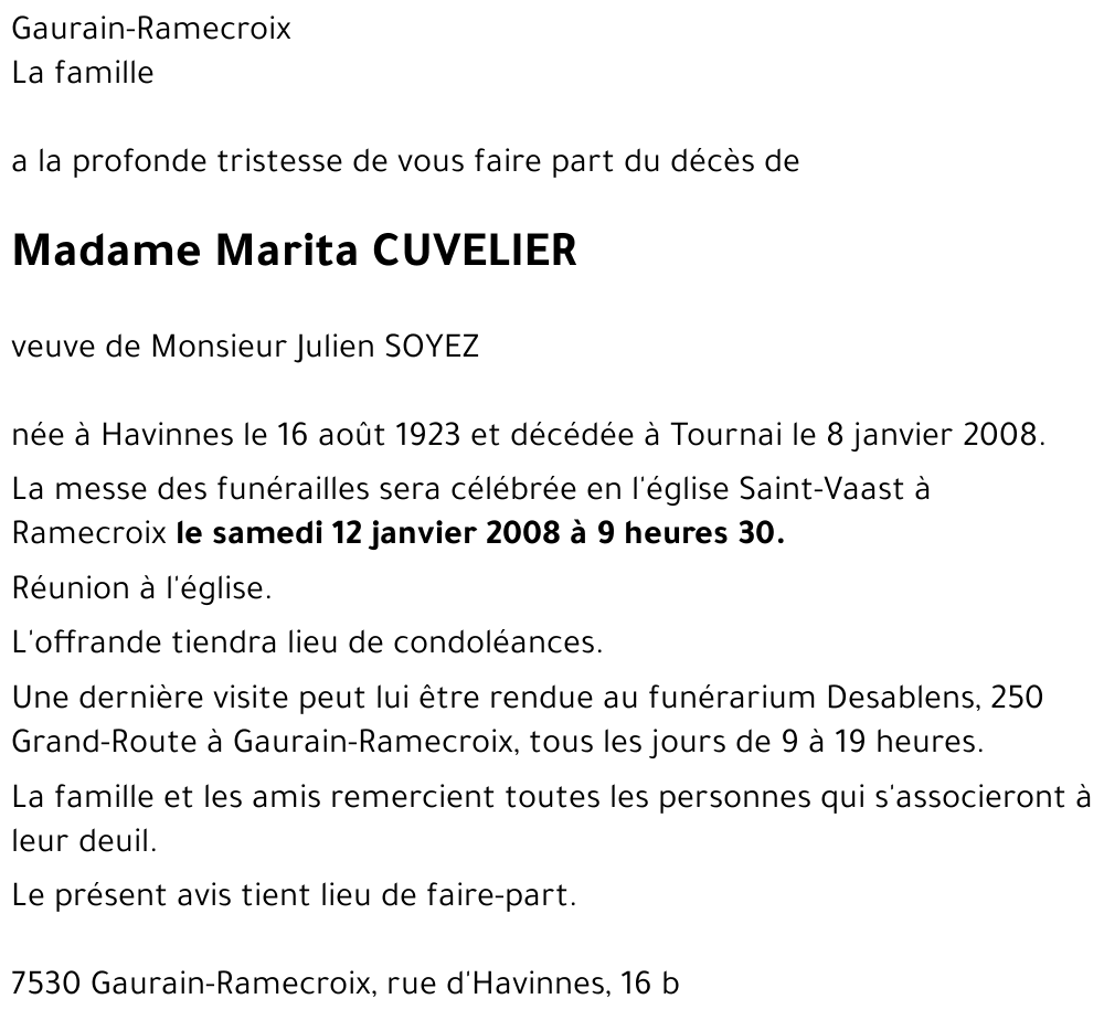 Marita CUVELIER