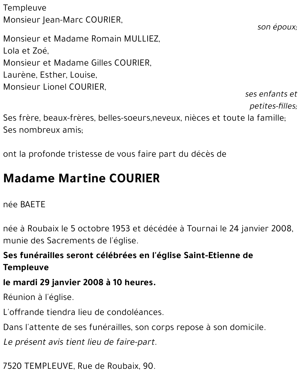 Martine COURIER