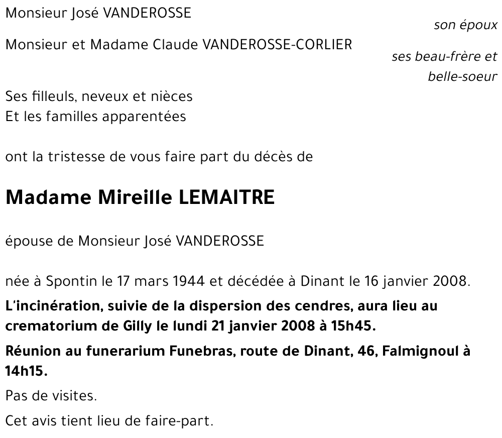 Mireille LEMAITRE