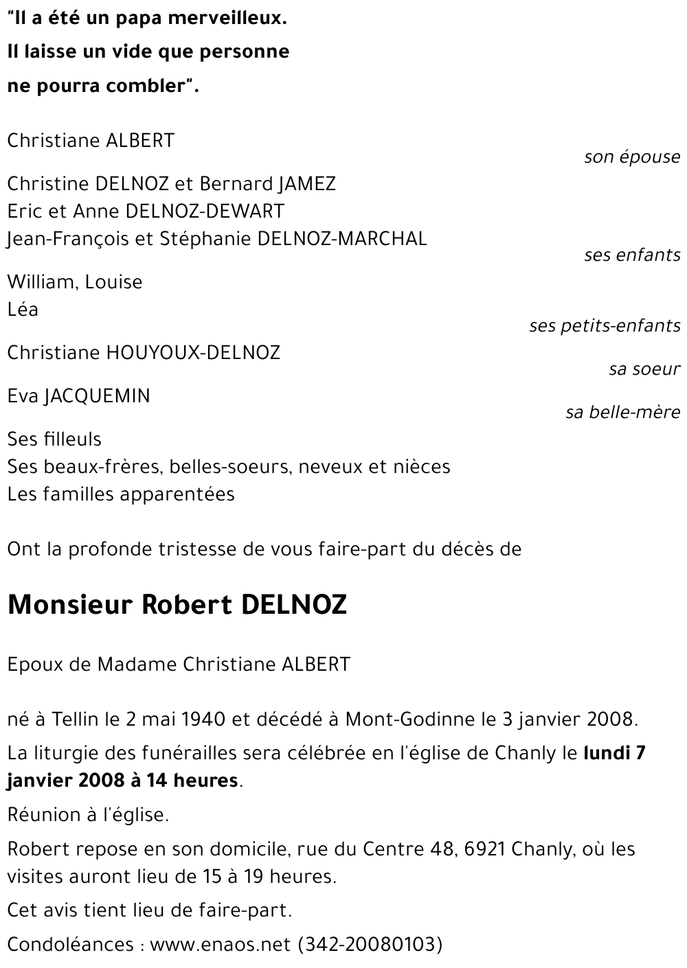 Robert DELNOZ