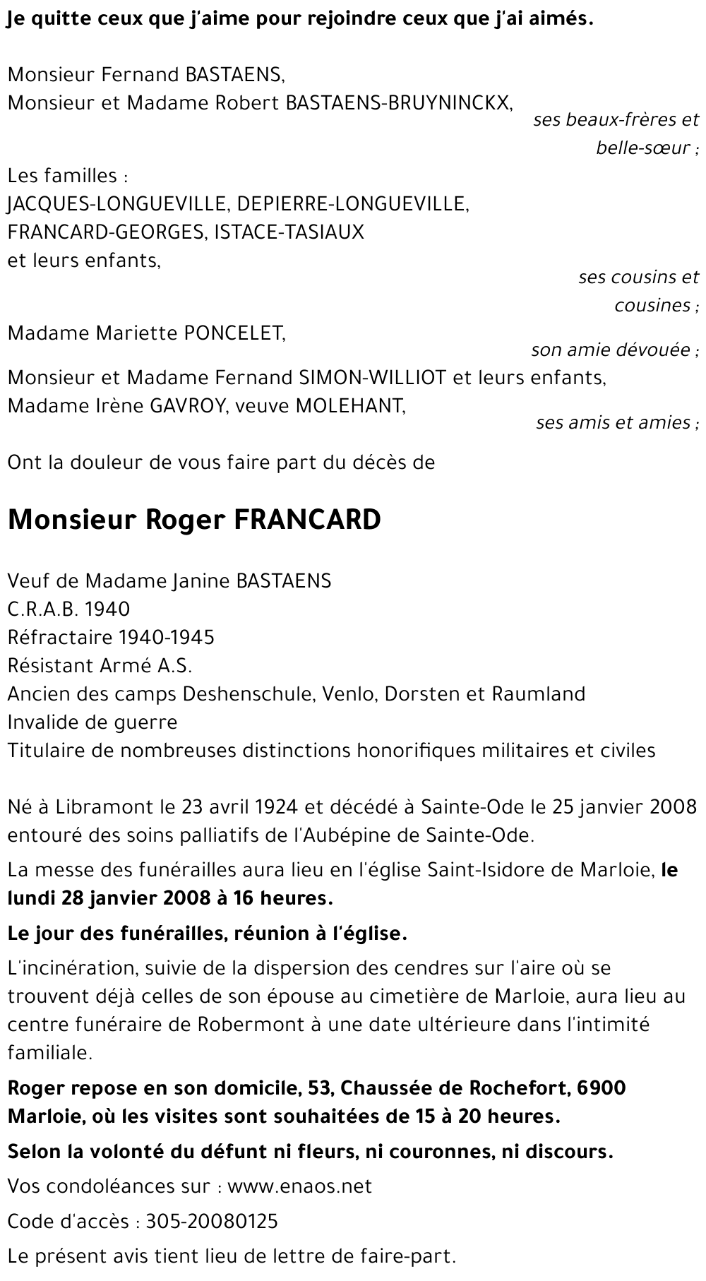 Roger FRANCARD