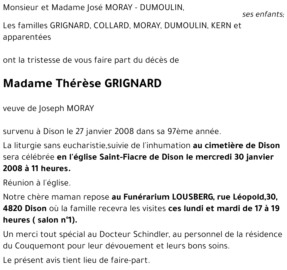 Thérèse GRIGNARD