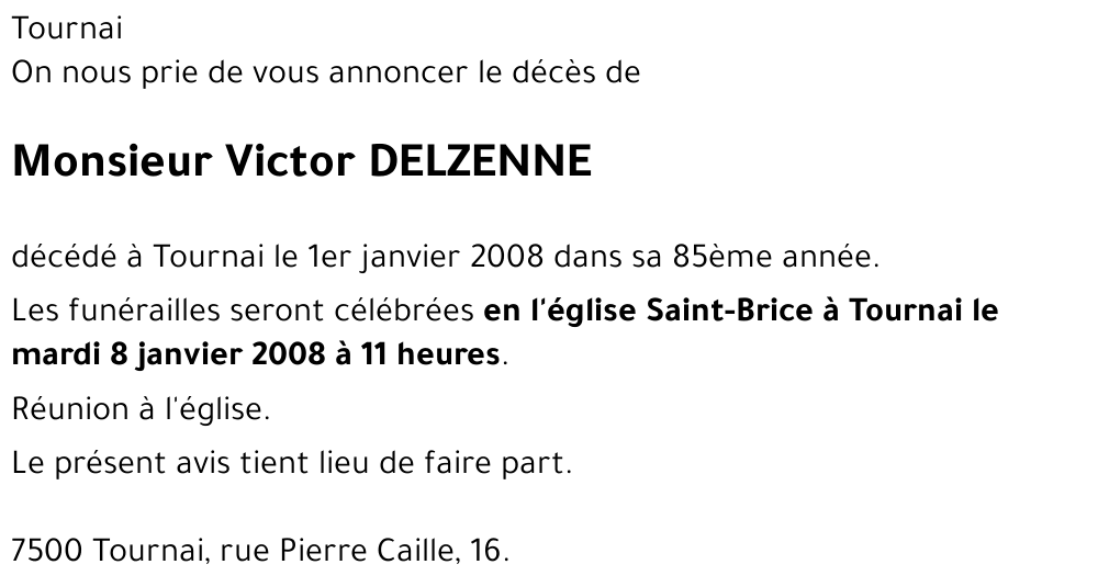 Victor DELZENNE