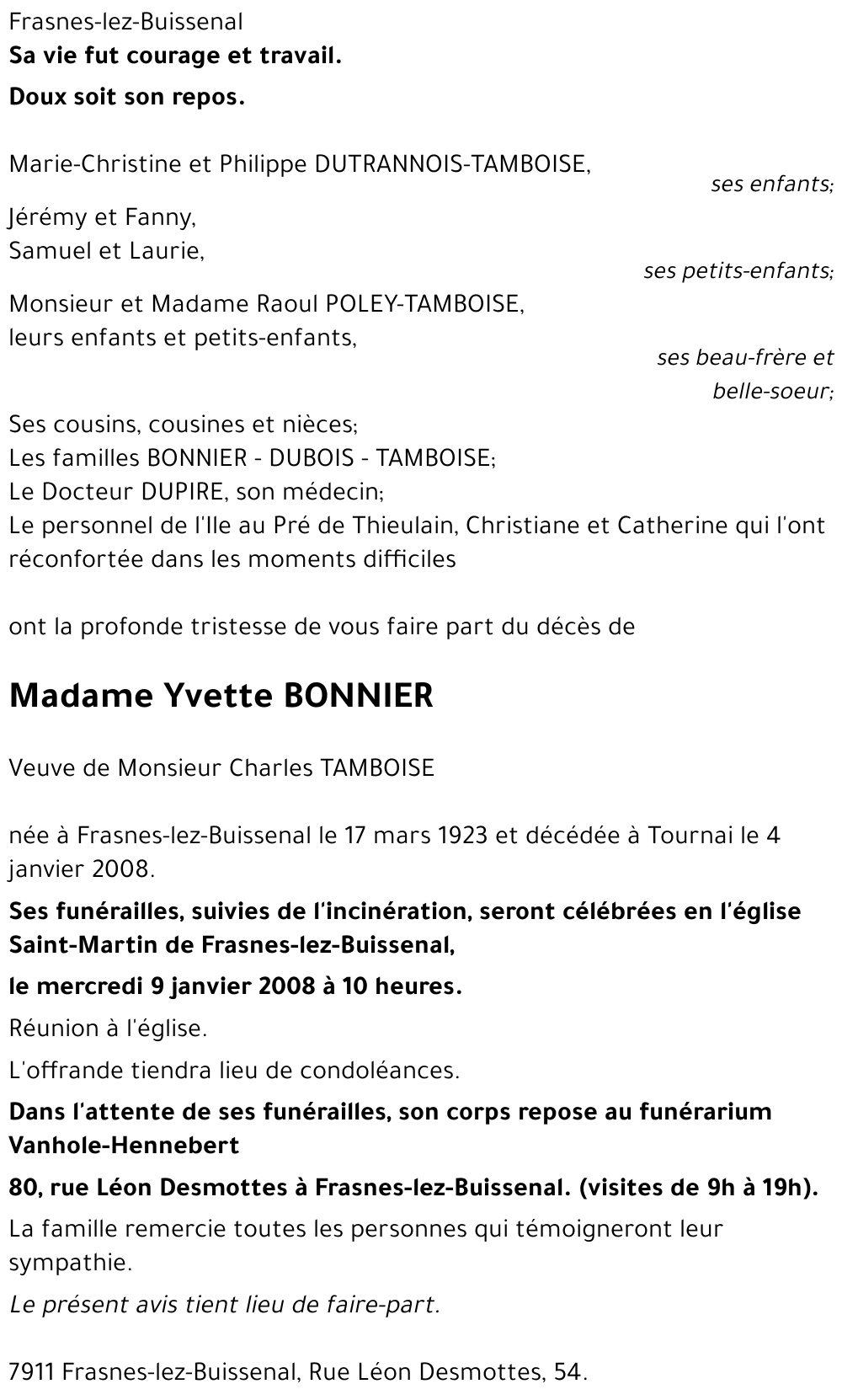 Yvette BONNIER