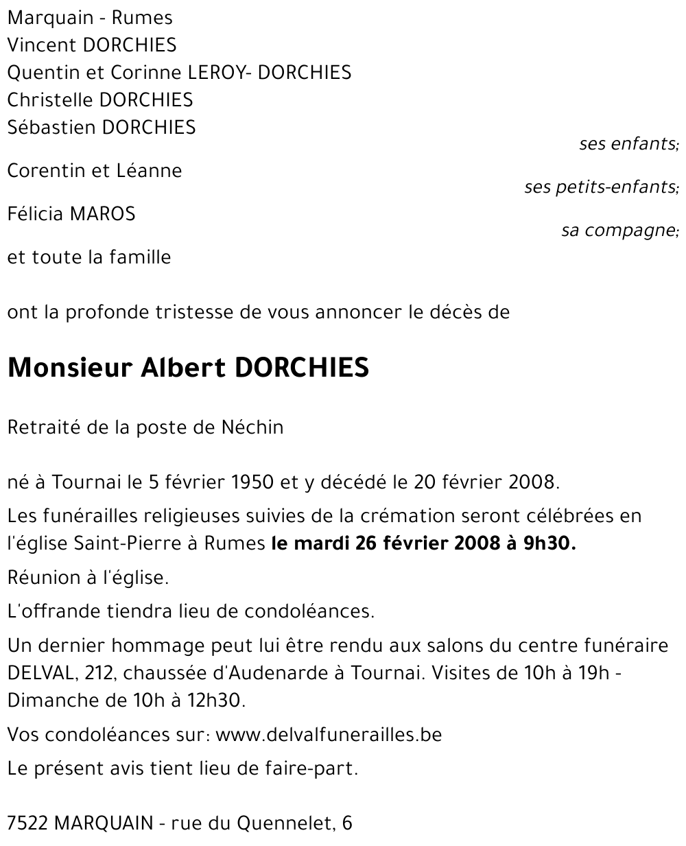 Albert DORCHIES