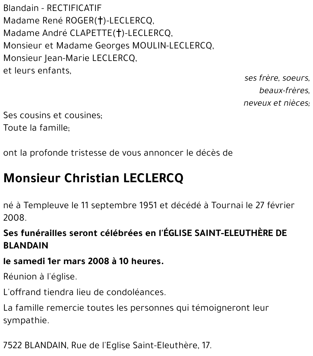 Christian LECLERCQ