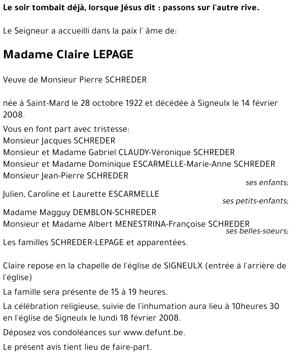 Claire LEPAGE