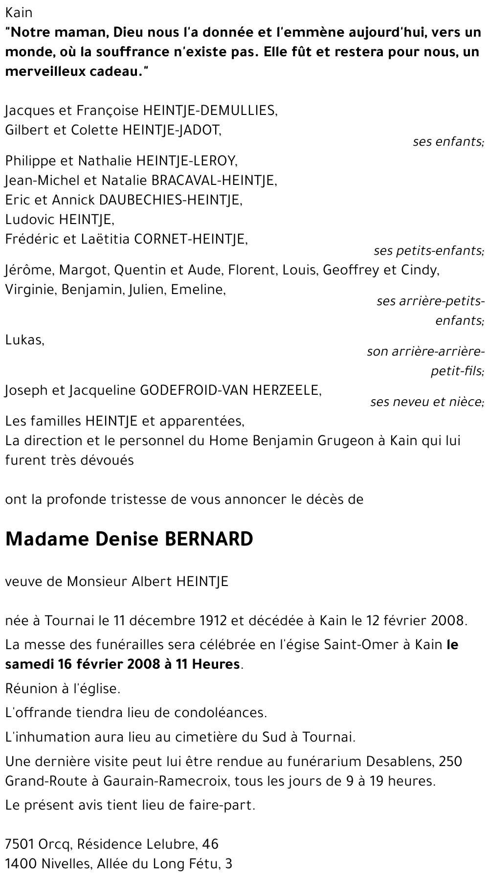 Denise BERNARD